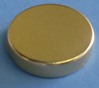 10 Gold Coated 1/2 in x 1/8 in Neodymium Disc Therapy Magnets