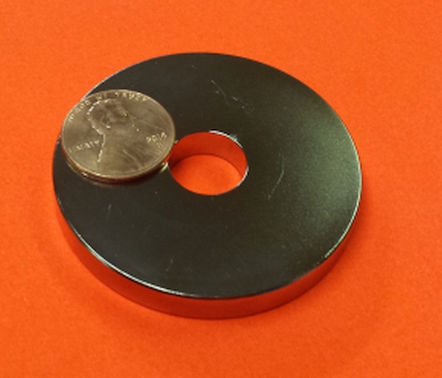 N45 Neodymium Magnets 2 in OD x 1/2 in ID x 1/4 in Rare Earth Ring
