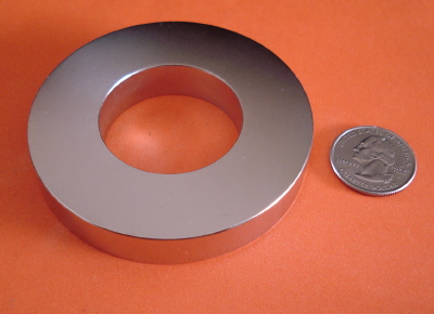 Ring Magnets 3 in OD x 1.5 in ID x 1/2 in Rare Earth Neodymium N42